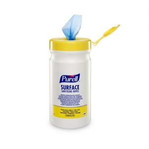 PURELL® - Toalhetes Desinfectantes Superfícies Boião 100 Unid 95102