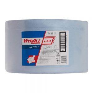 WYPALL* L30 BOBINE PEQ.- Papel limpeza Industrial 3Fls Airflex 750 Serv. Azul 7425300
