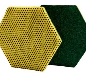 ESFREGÂO 3M™ Scotch-Brite™ 96HEX Fibra Dupla Ação 13,4x13,4 CM